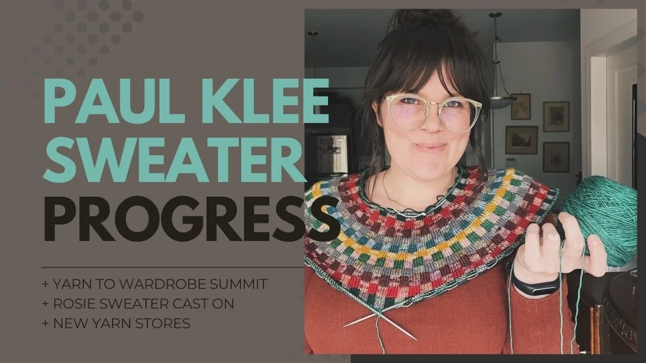 Just uploaded the latest episode of the Pip &amp; Pin podcast where I talk about my Paul Klee Sweater progress, the Rosie Sweater I&rsquo;m about to cast on, the new yarn store I went to AND the Free Yarn to Wardrobe Summit. 

You can find the link i