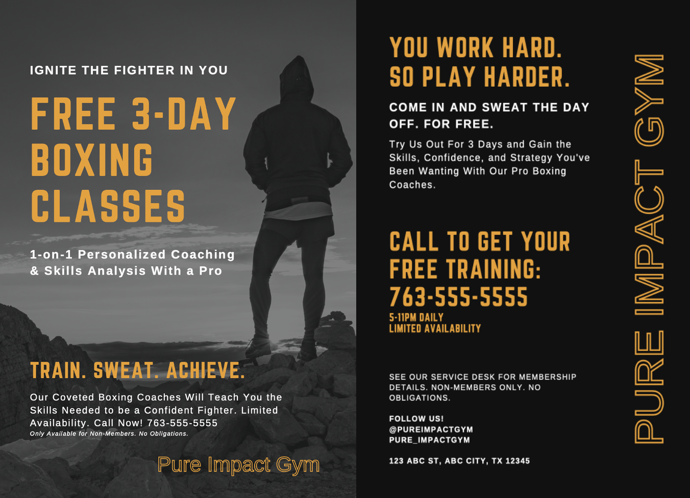 Pure Impact Gym Flyer