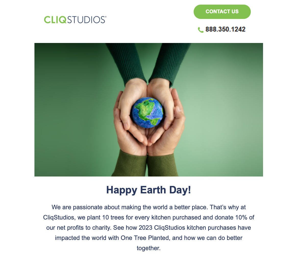 Earth Day Email Newsletter