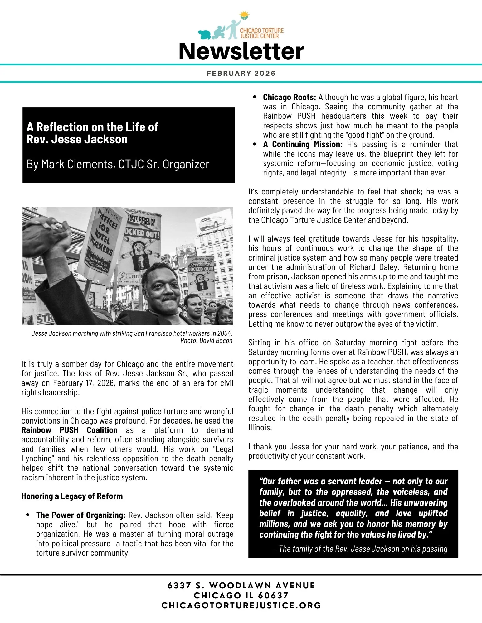 February 2026 Newsletter