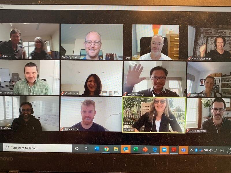 Although our community members are keeping their distance, this doesn't mean we stop engaging and connecting with the vibrant technology community in Australia. Today, @mertonlawyers and @launchvic presented (via Zoom) to CivVic Labs cohort for 2020 