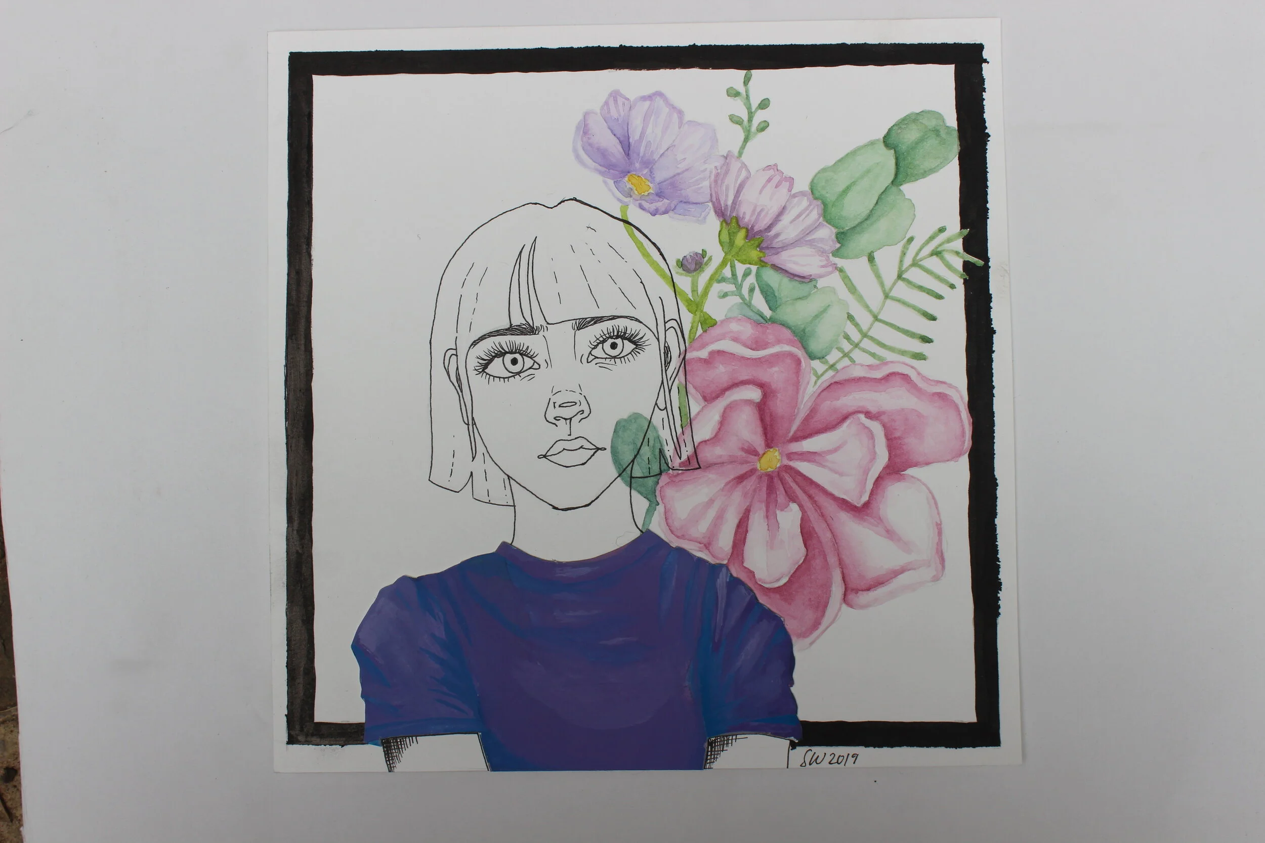 Flower Power - 2019 
Multi Media - Gouache, Watercolor, Ink