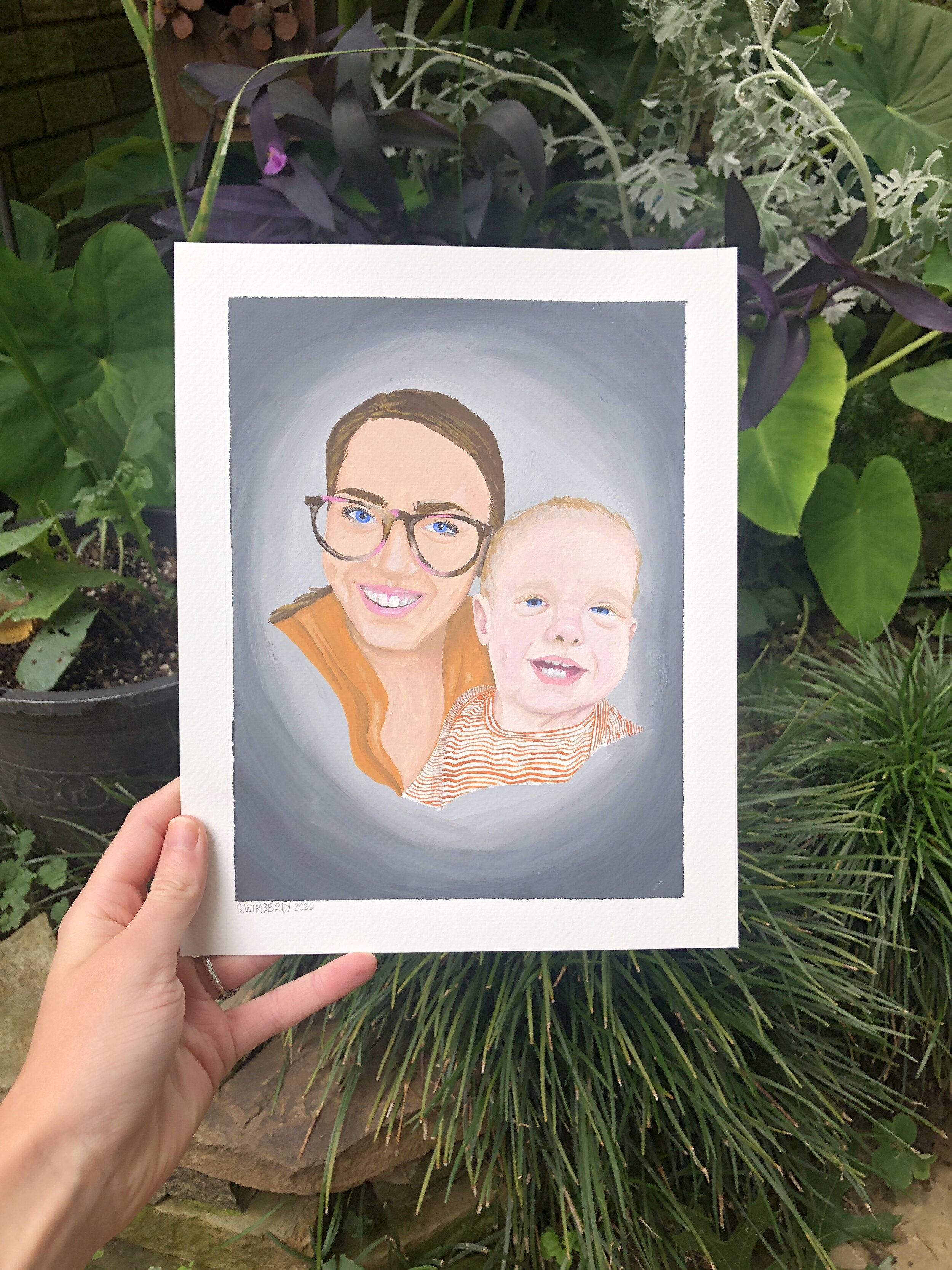 Mother/son - 2020
Gouache 