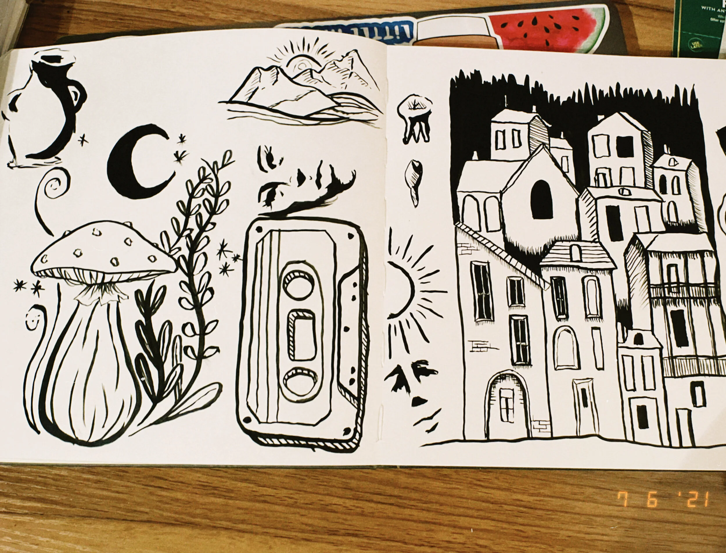 Random Sketches - 2021 
Ink 