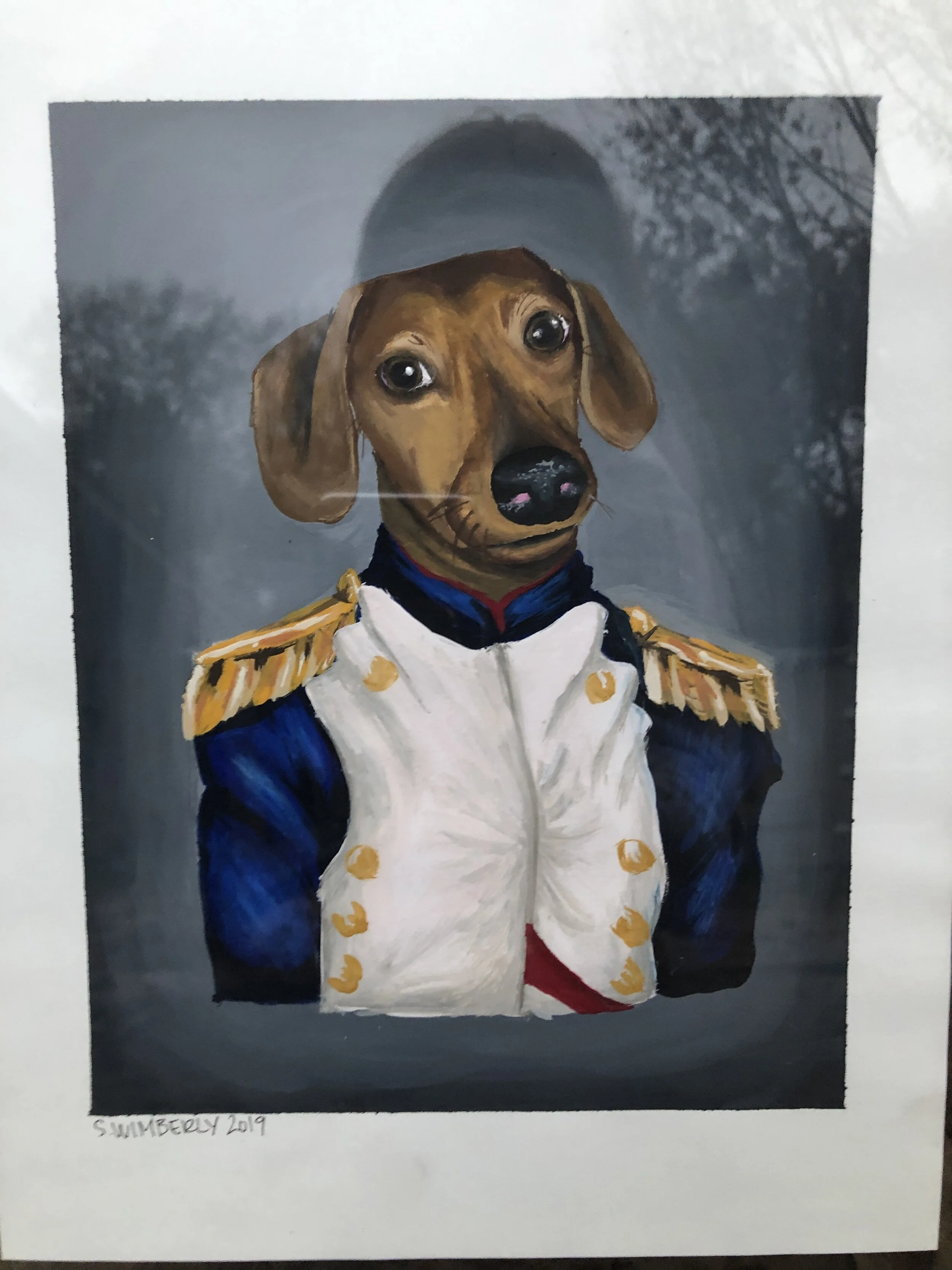 Captain Boudreaux - 2019
Gouache 