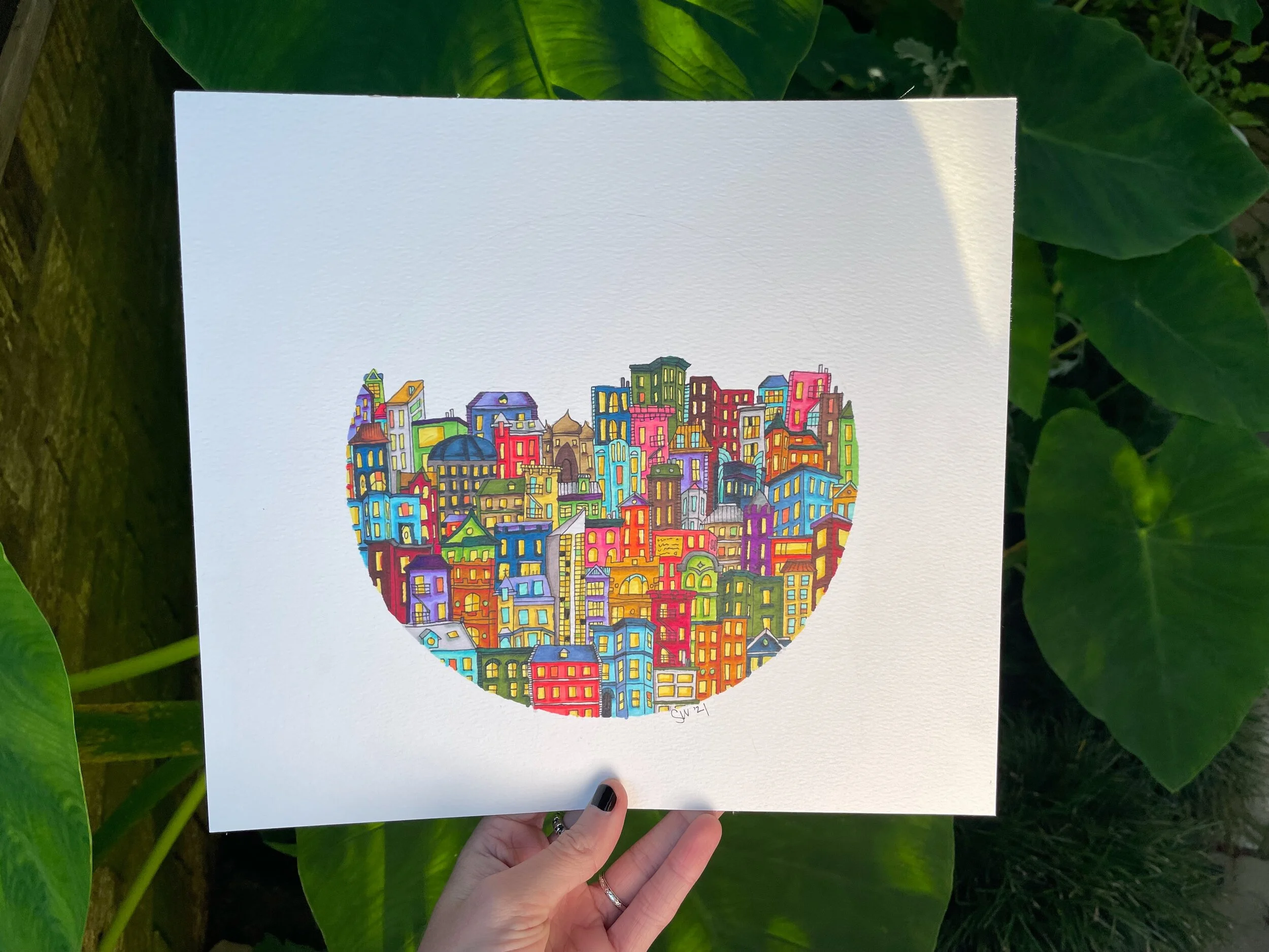 City Circles - 2021
Ink & Alcohol Marker 