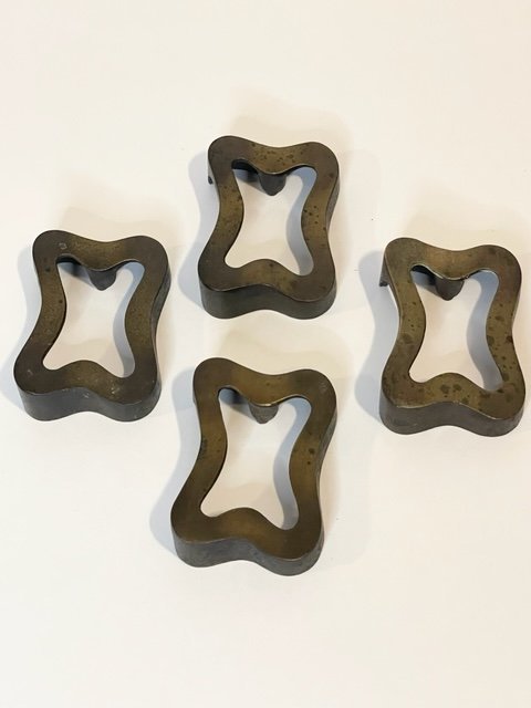 MCM bronze drawer pulls with patina via Midnight Home