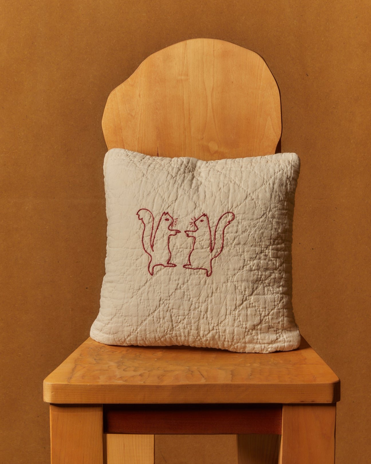 Redwork quilt small pillow via BODE