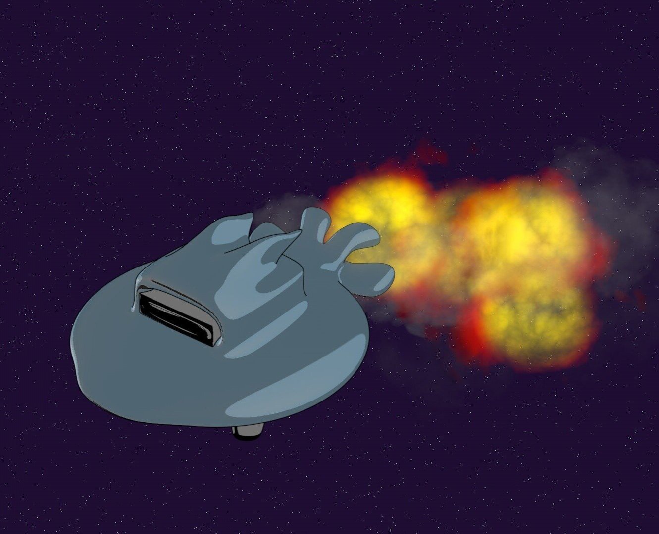 Spaceship model from my music video for "So Cold" by Omiette
