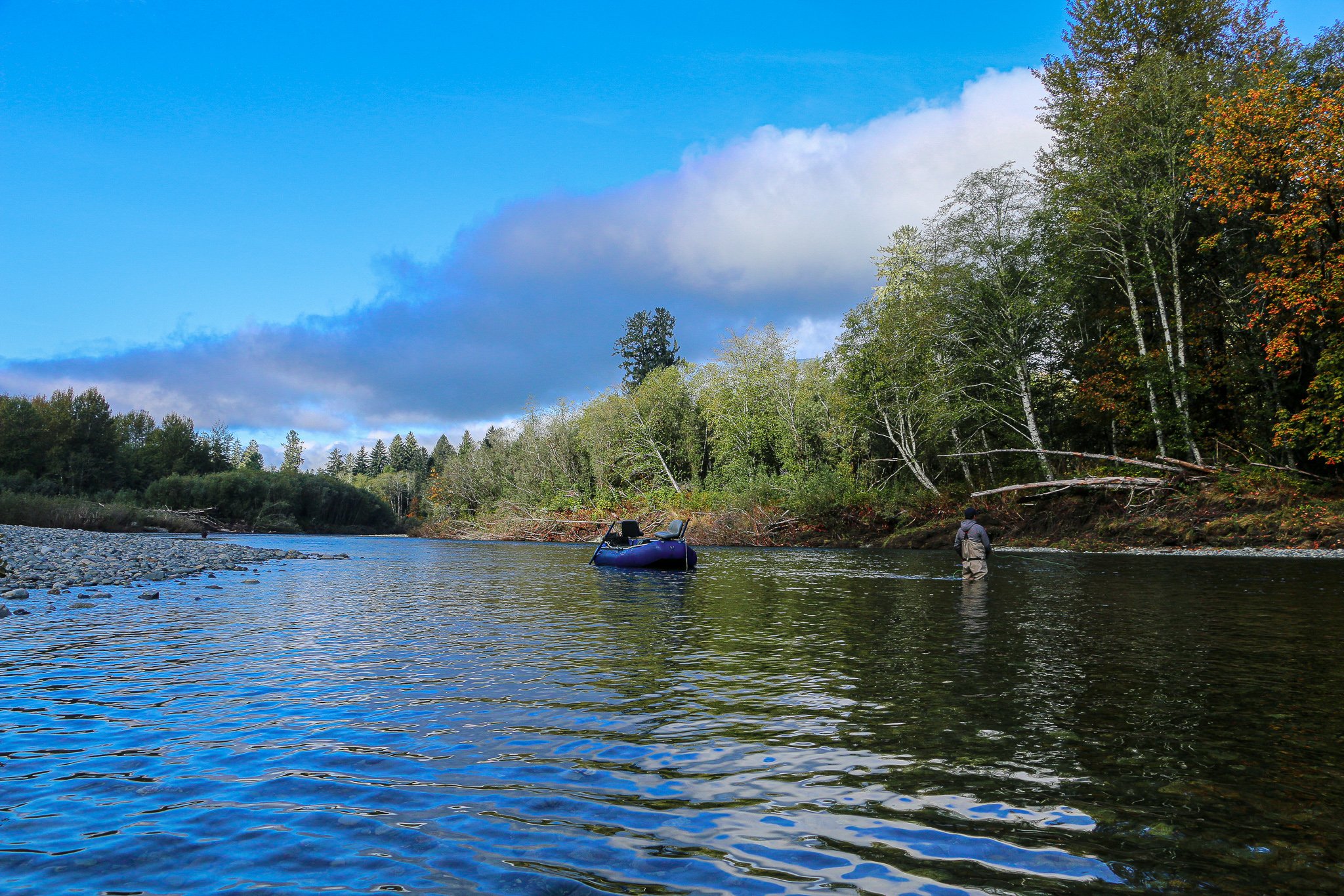 A beautiful day to swing for fresh Coho