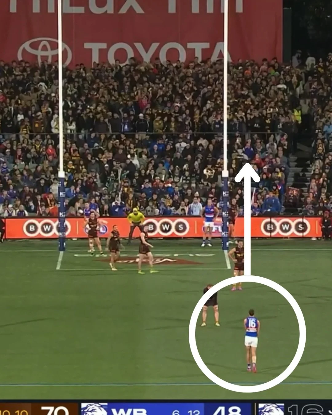 Following on from our previous reel, this was a huge kick just before 3/4 time! 🎞️

It may sound simple, and really it is, but all that was needed to kick the goal was to get the ALIGNMENT right! 📐

If Croft&rsquo;s alignment was straight towards t
