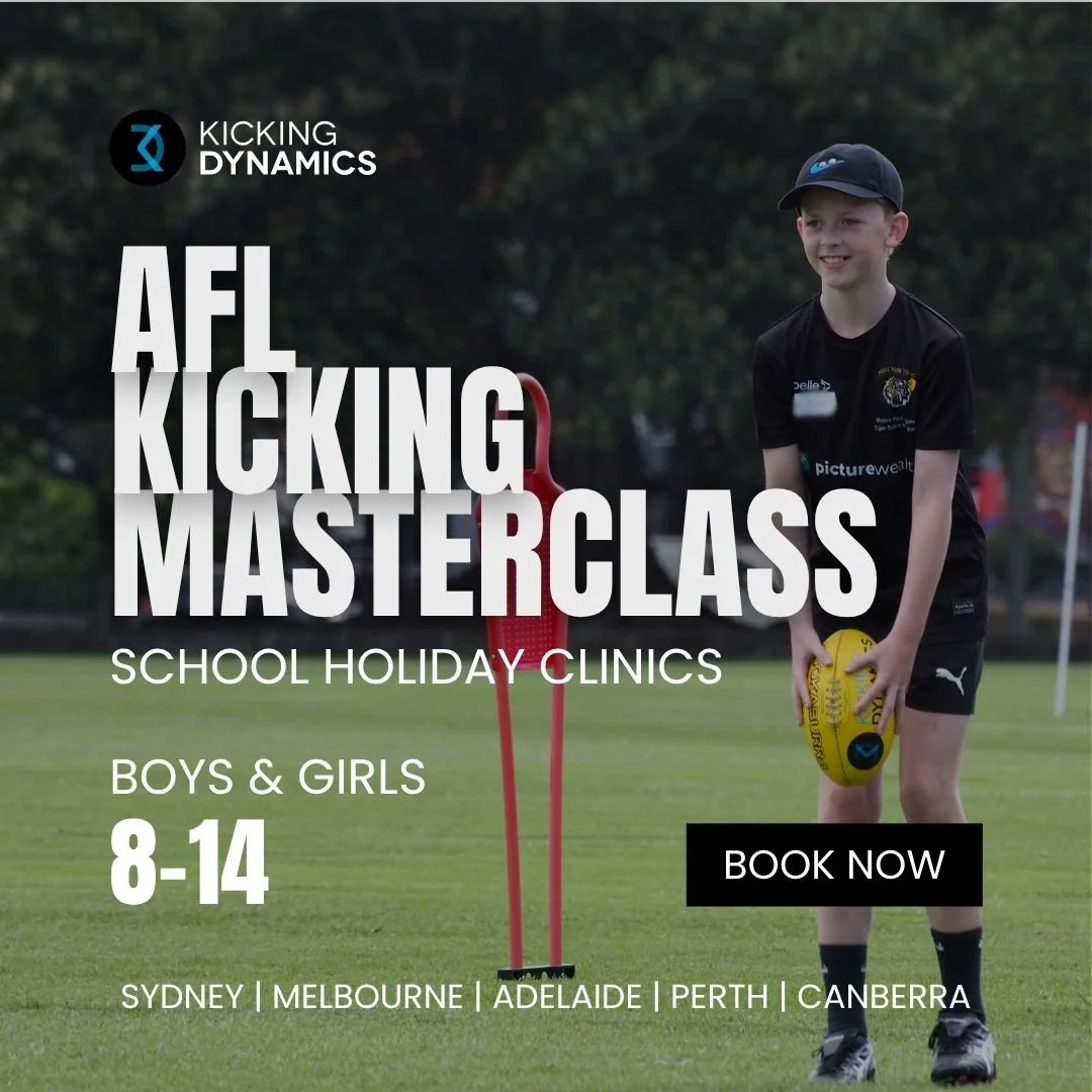 🚨 $20 EARLY BIRD DISCOUNT! Book by June 3 and use code EARLYBIRD to save $20! 🏉🔥

Our national AFL Kicking Masterclass Clinics are BACK these school holidays!

We&rsquo;re heading to Sydney, Canberra, Adelaide, Melbourne &amp; Perth with elite kic