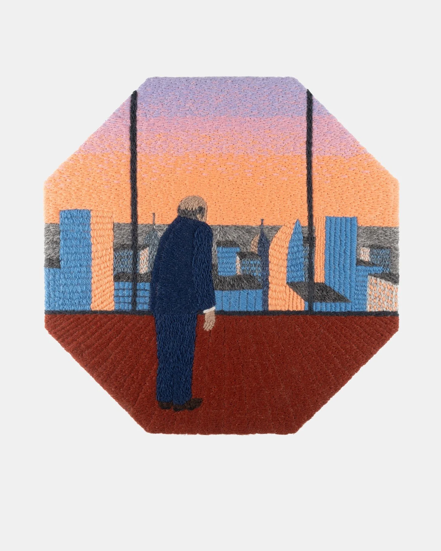 &quot;Man With Horizon&quot;
wool embroidery on linen canvas
41x41 cm
2025

This embroidery was part of my master&rsquo;s project at @khio @khio_artandcraft @khiotextile and was exhibited in the group show Bli Noe Annet during June of 2025.