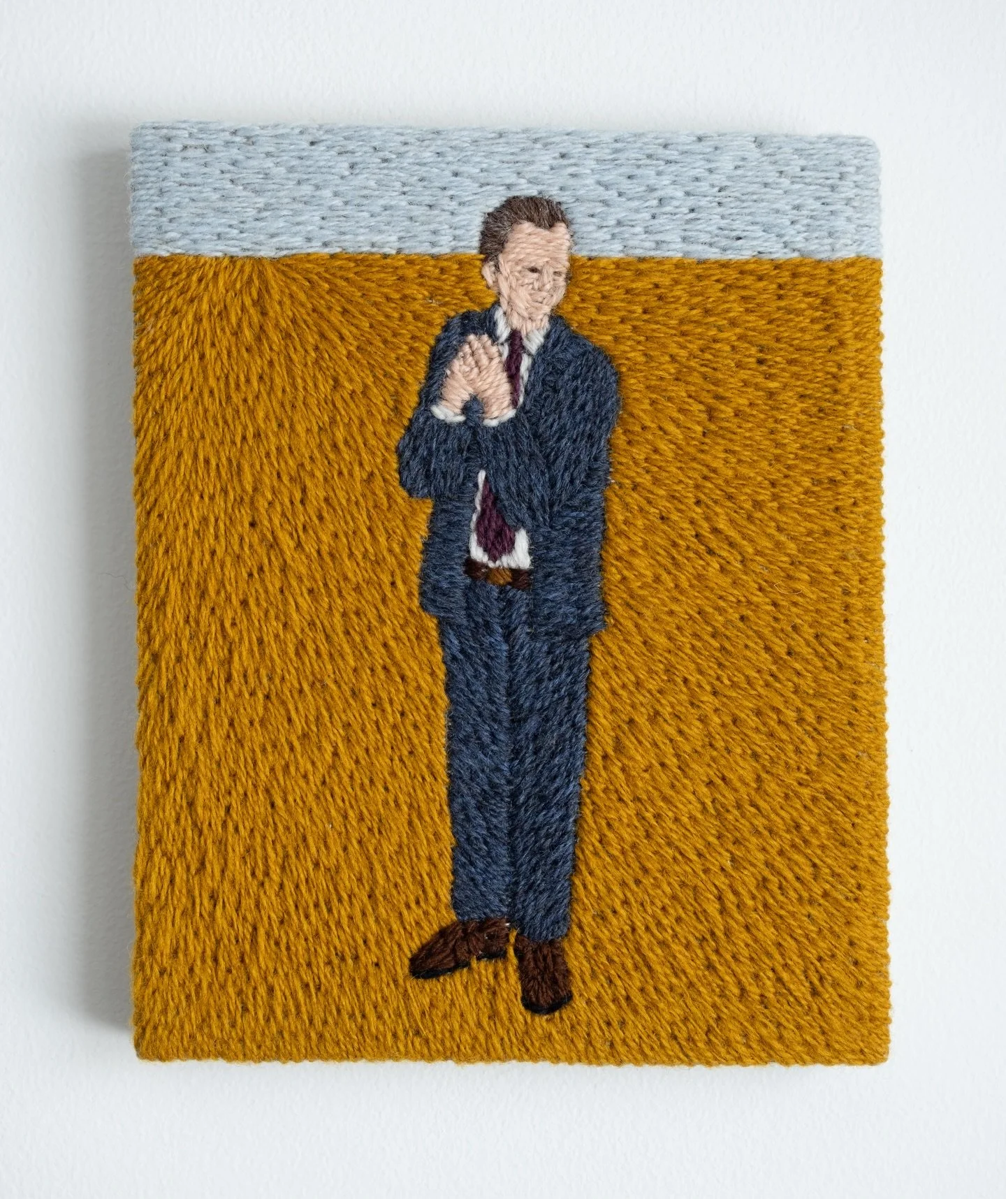 Pictures from the room P2 at @k.u.k_ungkunst . In this room I wanted to convey the nonplussed phase of assessing a situation. Without external references, how do you define yourself? Is it possible, and if so, where would one start?

Pensive Man
wool