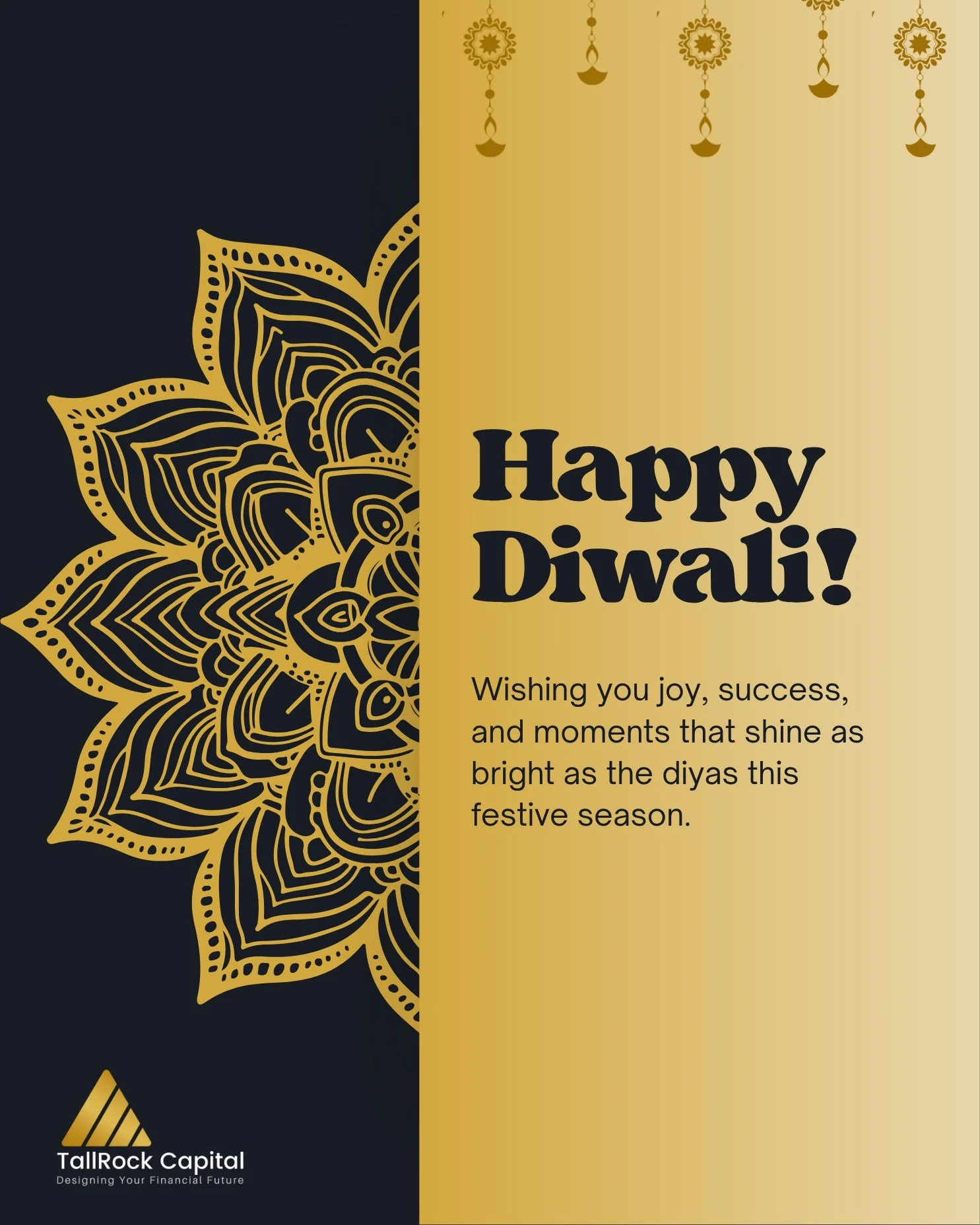 May the glow of Diwali bring wealth, clarity, and happiness into your life.
Wishing everyone a bright and prosperous festive season from all of us at TallRock Capital!
#HappyDiwali #TallRockCapital
