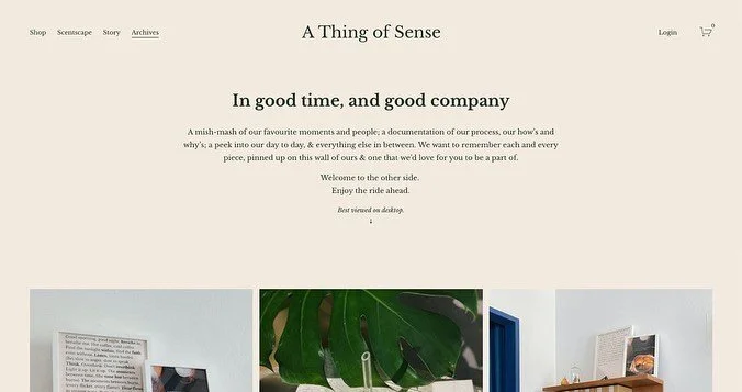 a new page now sits on our website &mdash; where we&rsquo;ve pinned some of our favourite moments, spaces and people we&rsquo;ve had the joy of working with. filed under athingofsense.com/archives #athingofsense