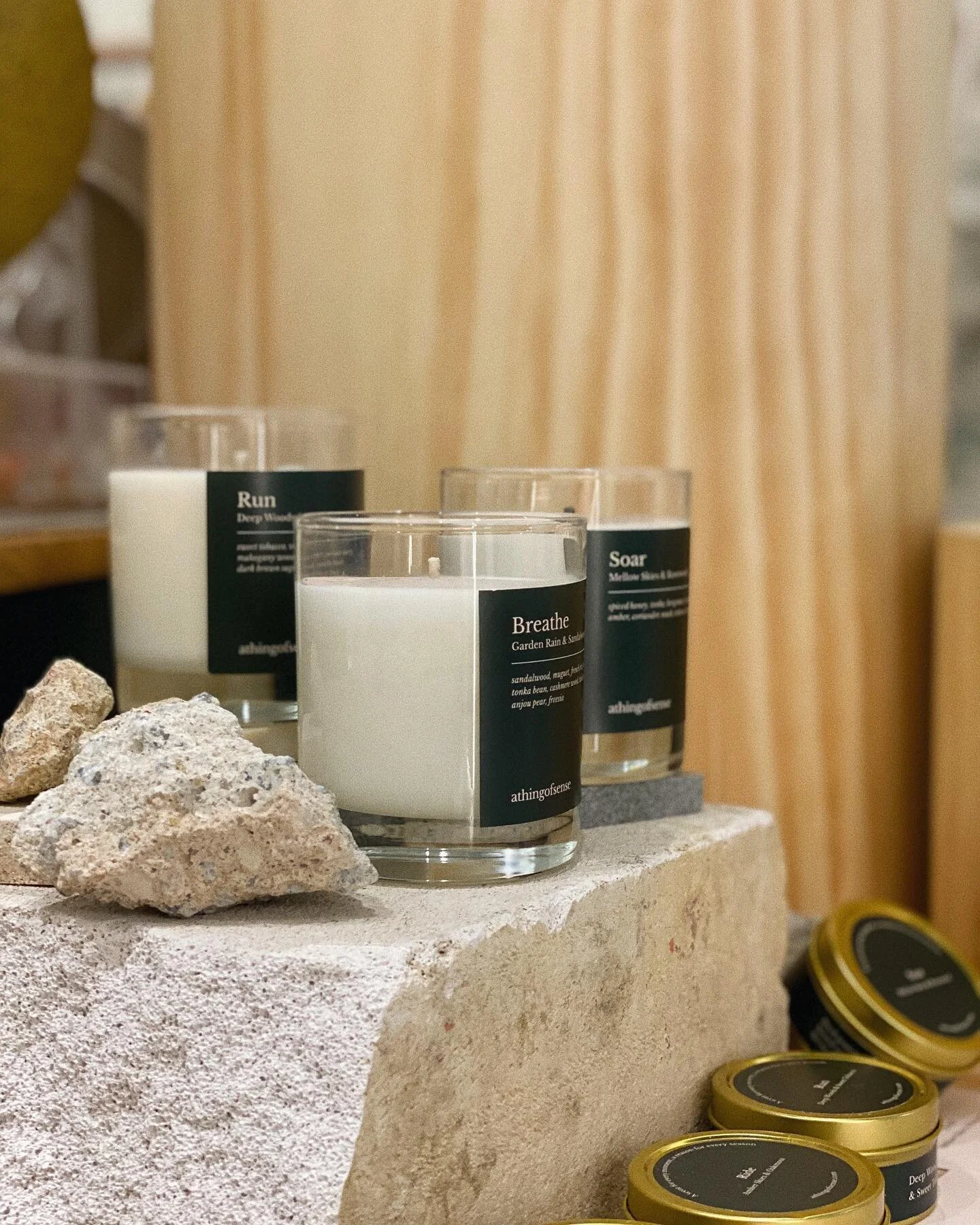 our very own scent oasis within @nanaandbird + all your wild whiffin&rsquo; dreams come true. full range available in store. #athingofsense