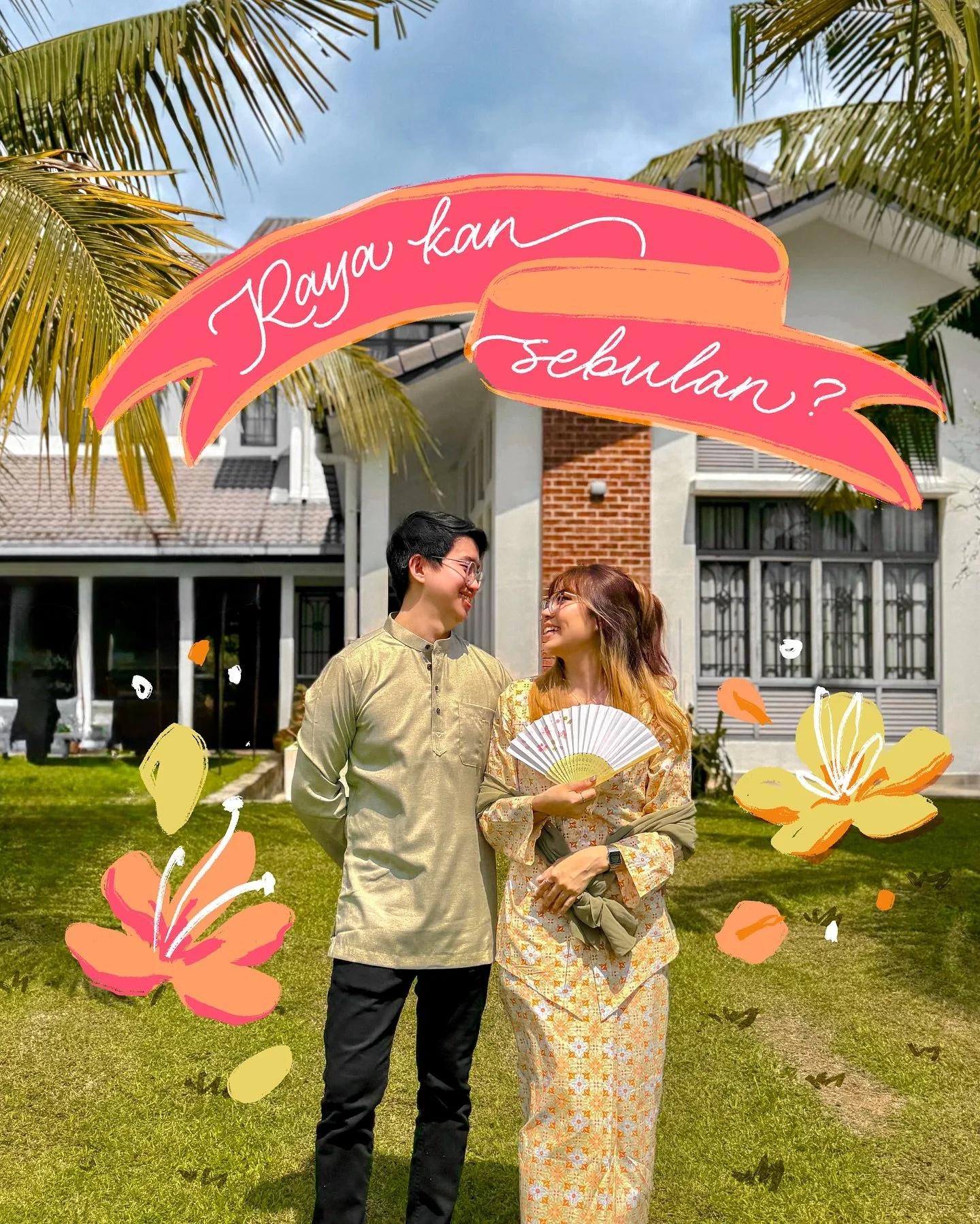 Our theme was green + orange! 🥰💚🧡
The pattern on my baju makes me happy~
&bull;
&bull;
&bull;
#eid #raya #bayusomerset @bayusomerset
