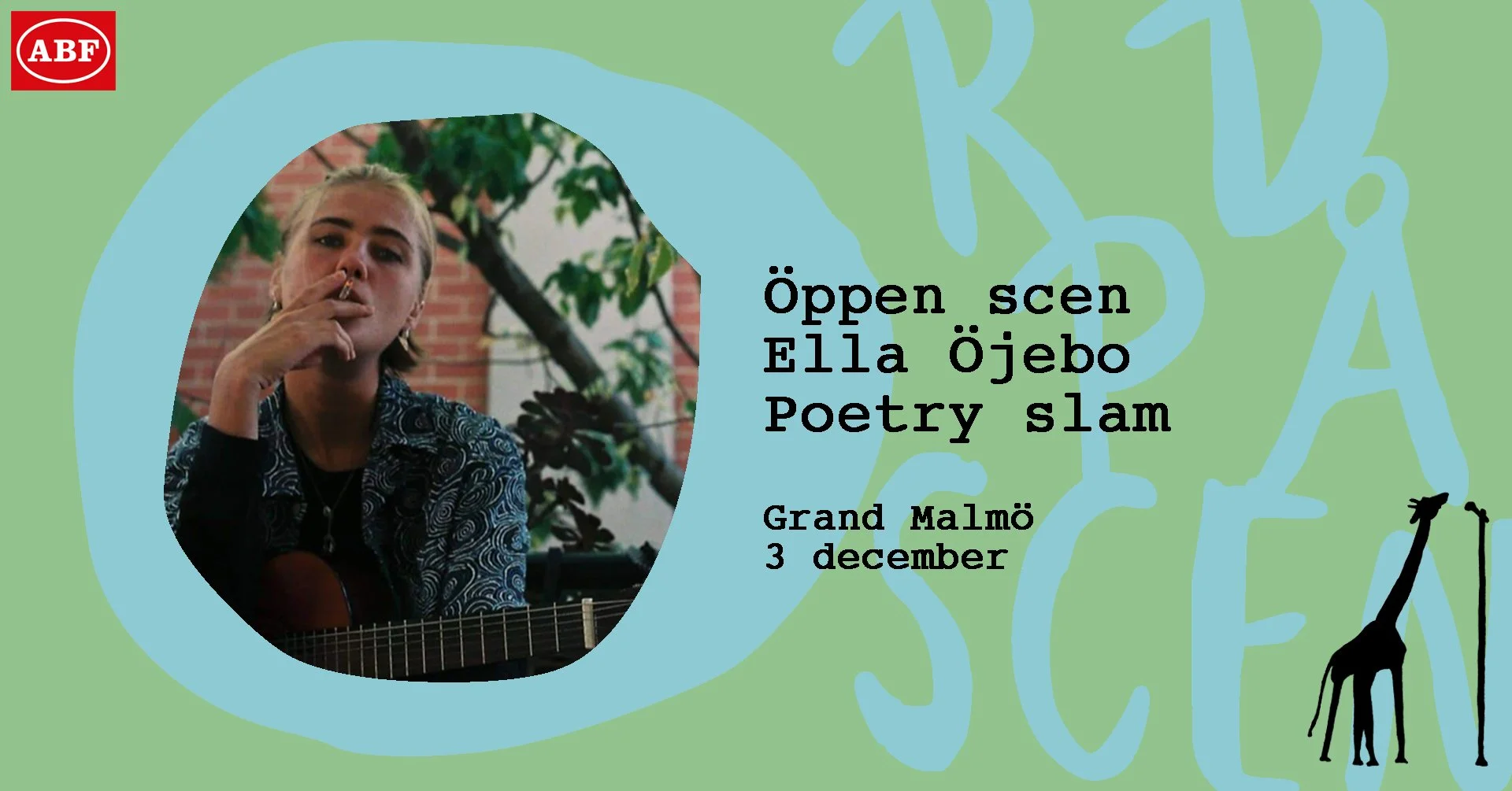 Poetry Slam ★ Öppen Scen ★ Ellen Öjebo ★