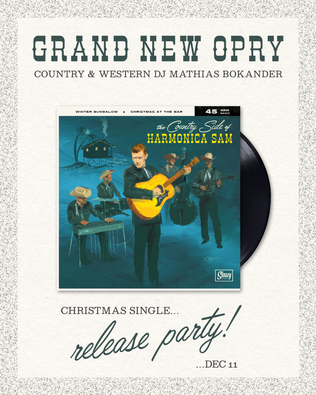Release party for new Christmas single! Countrymusik i stadsmiljö på Grand New Opry