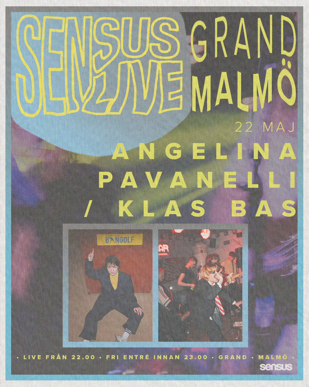 Grand Malmö och Sensus Live presenterar: ANGELINA PAVANELLI + KLAS BAS