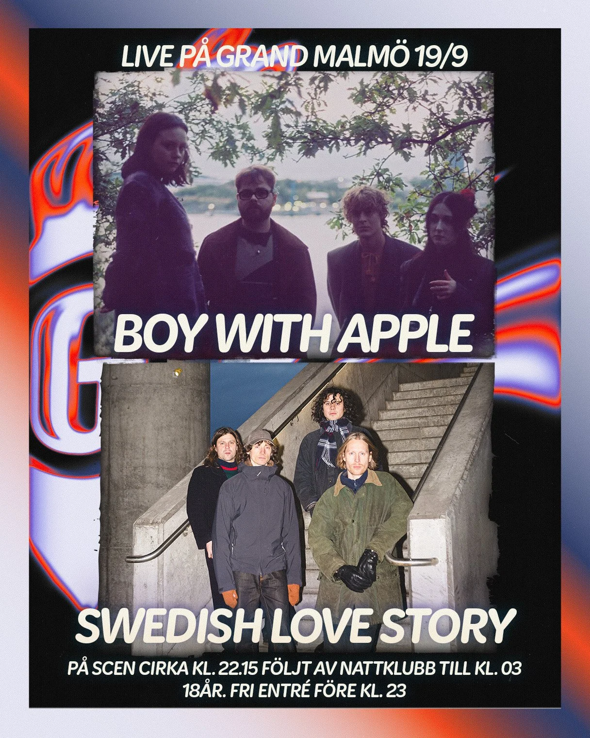 Live: Boy With Apple + Swedish Love Story