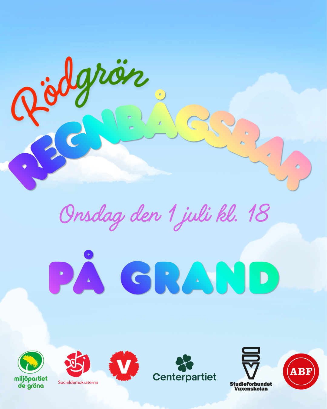 Rödgrön Regnbågsbar - Politik, Pride och quiz!