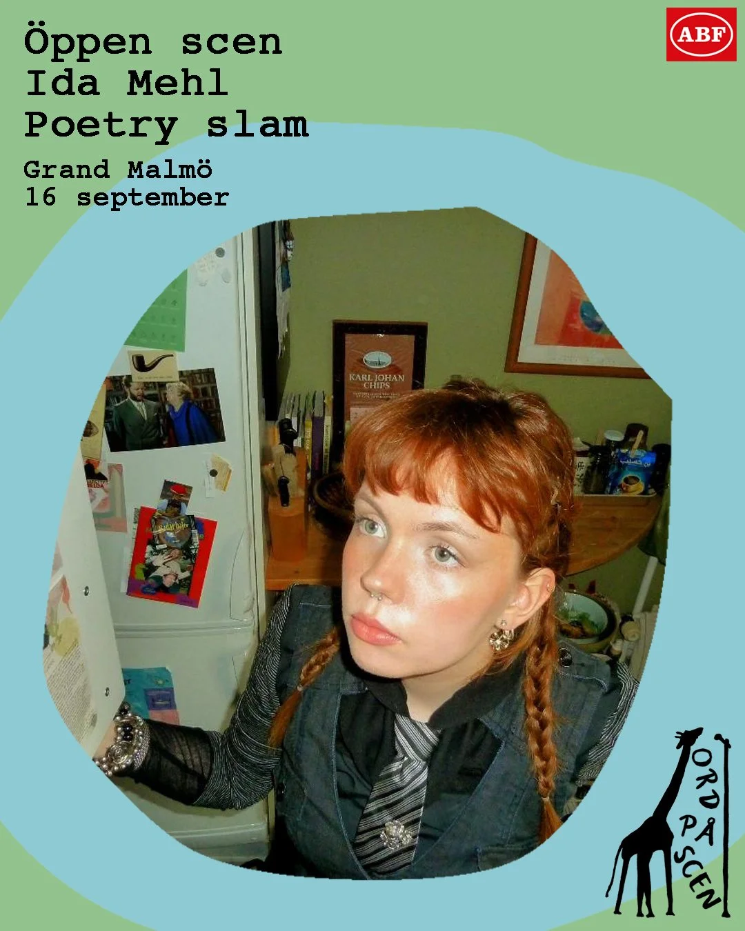 Poetry Slam ★ Öppen scen ★ Gäst-poet Ida Mehl