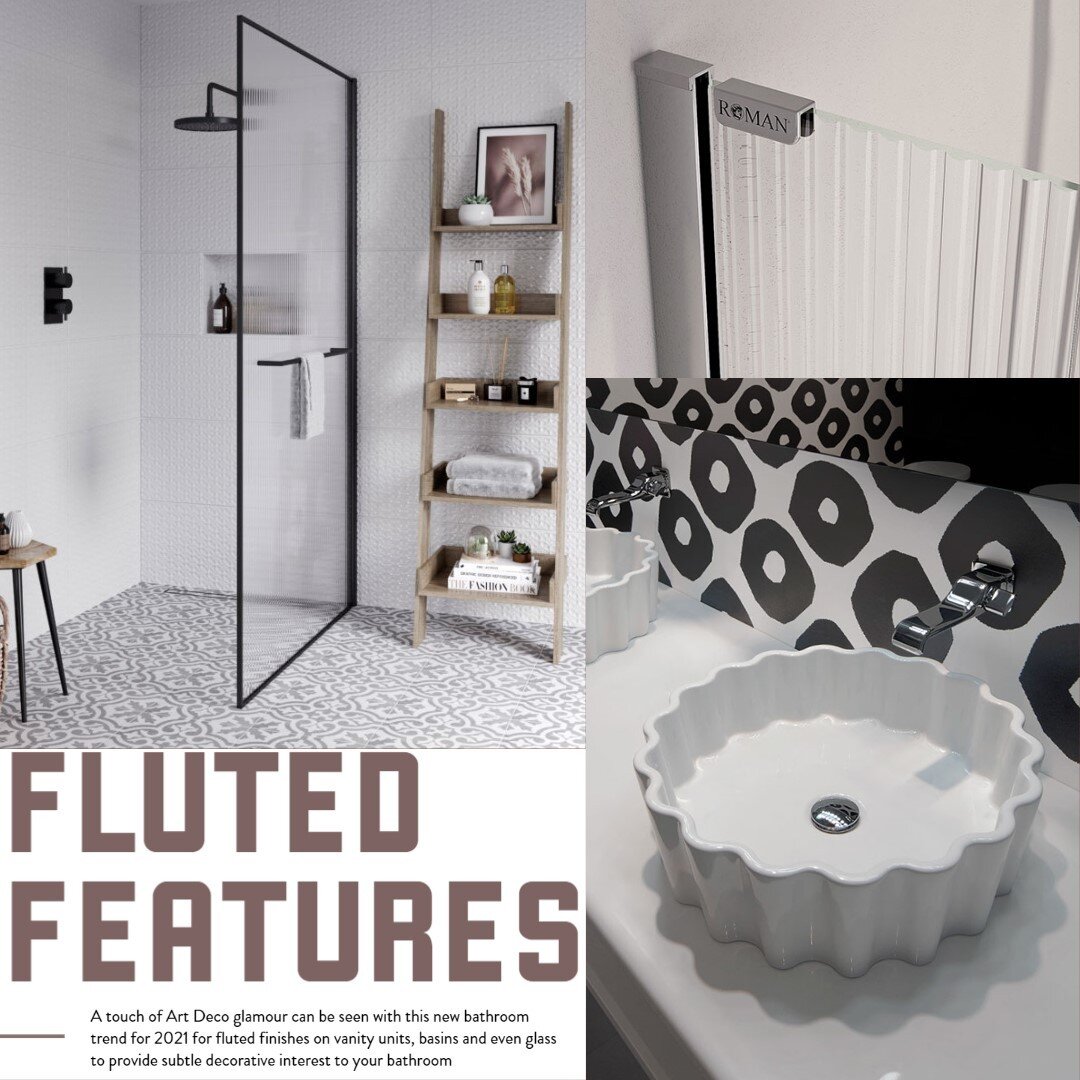 Fluted Features:

A touch of Art Deco glamour can be seen with this new bathroom trend for 2021 for fluted finishes on vanity units, cabinets and even glass to provide subtle decorative interest to your bathroom. 
.
.
.
#flutedfeatures #bathroomdesig