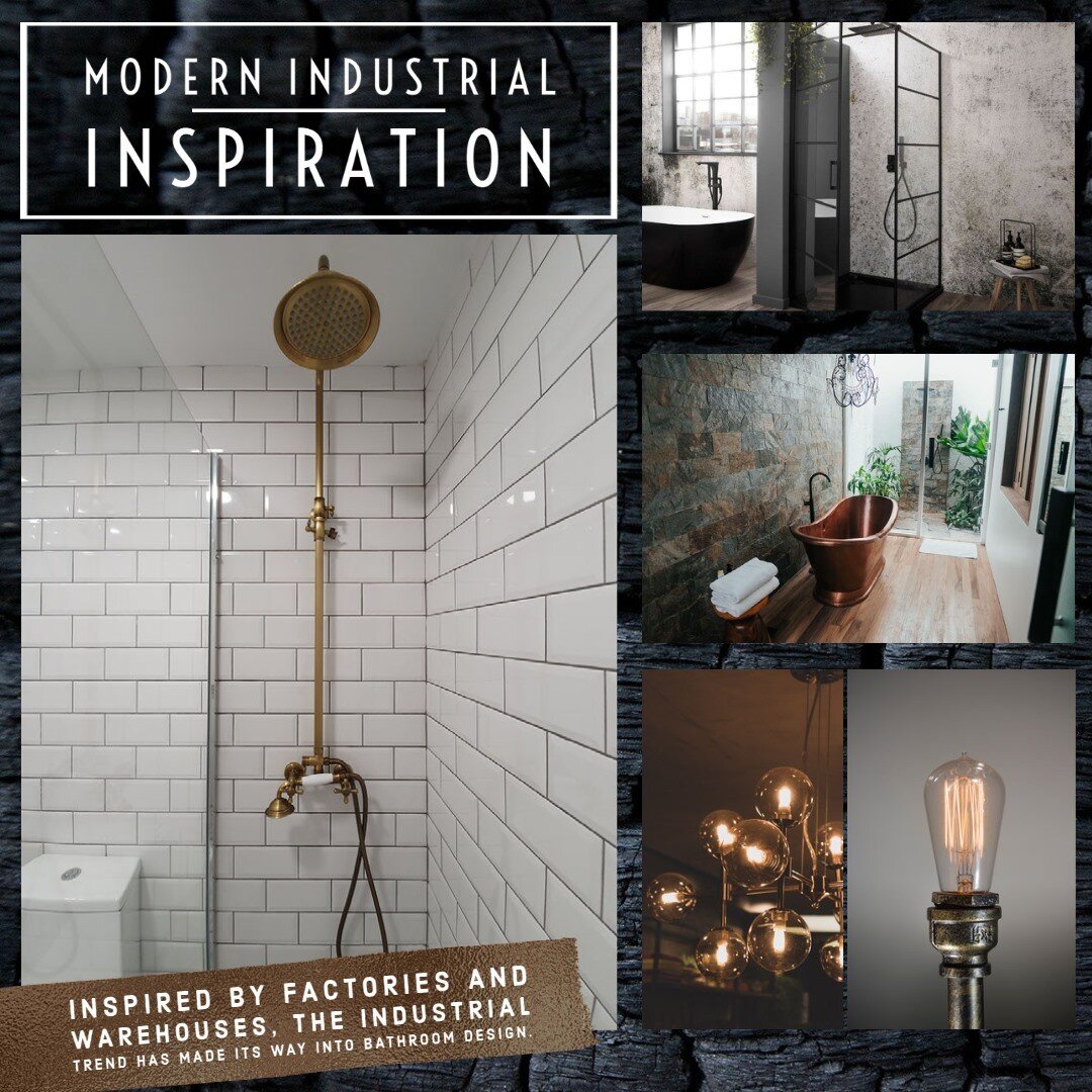 Modern Industrial inspiration!

Inspired by factories and warehouses, the industrial trend has made its way into  bathroom design. Think bevelled-edge, brick metro tile once used for practical purposes, such as in hospitals and metro stations, paired