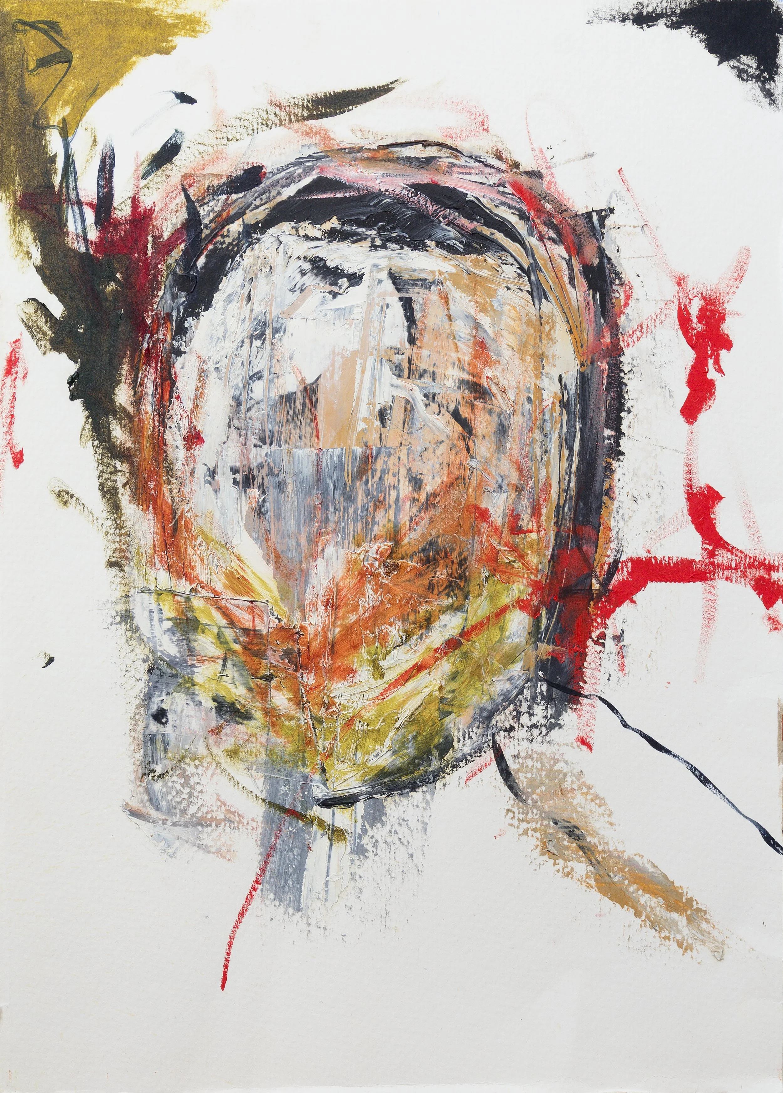 'why did you go?' Oil on Paper 10 x 14"