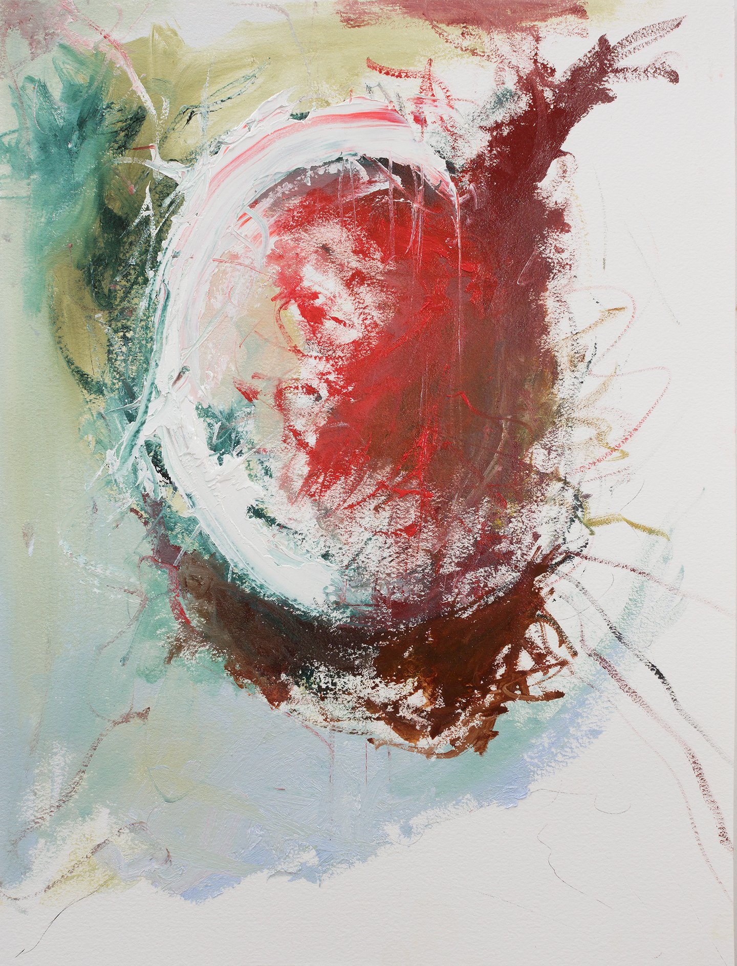 'much to say' Oil on Paper 12 x 16"