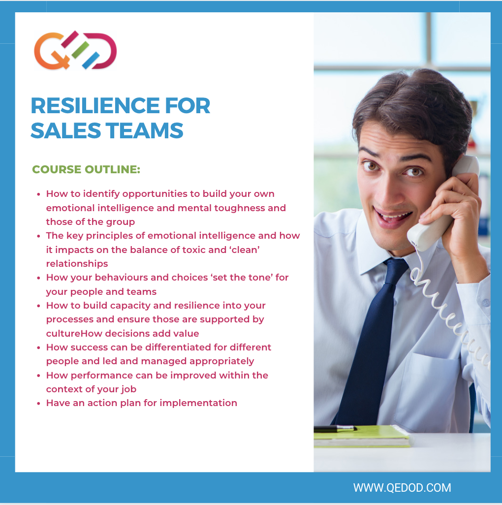 Resilience for Sales Teams Training Course Overview