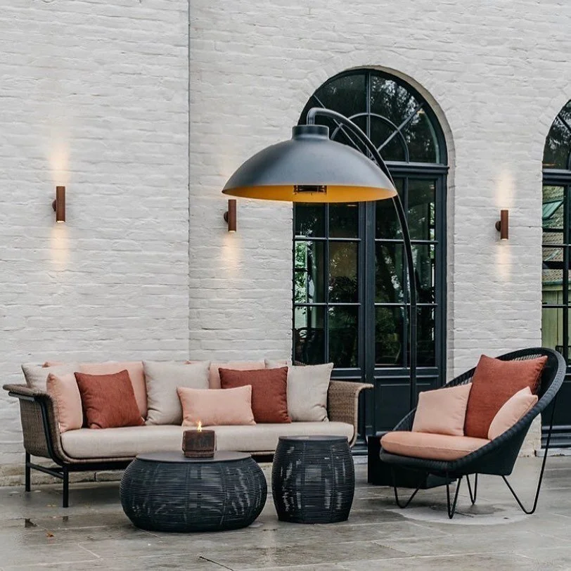 The aristocracy of patio heaters from @heatsailbelgium which also doubles as a light #iwantone #outdoorheater #outdoorliving #outdoorfurniture #outdoorlighting