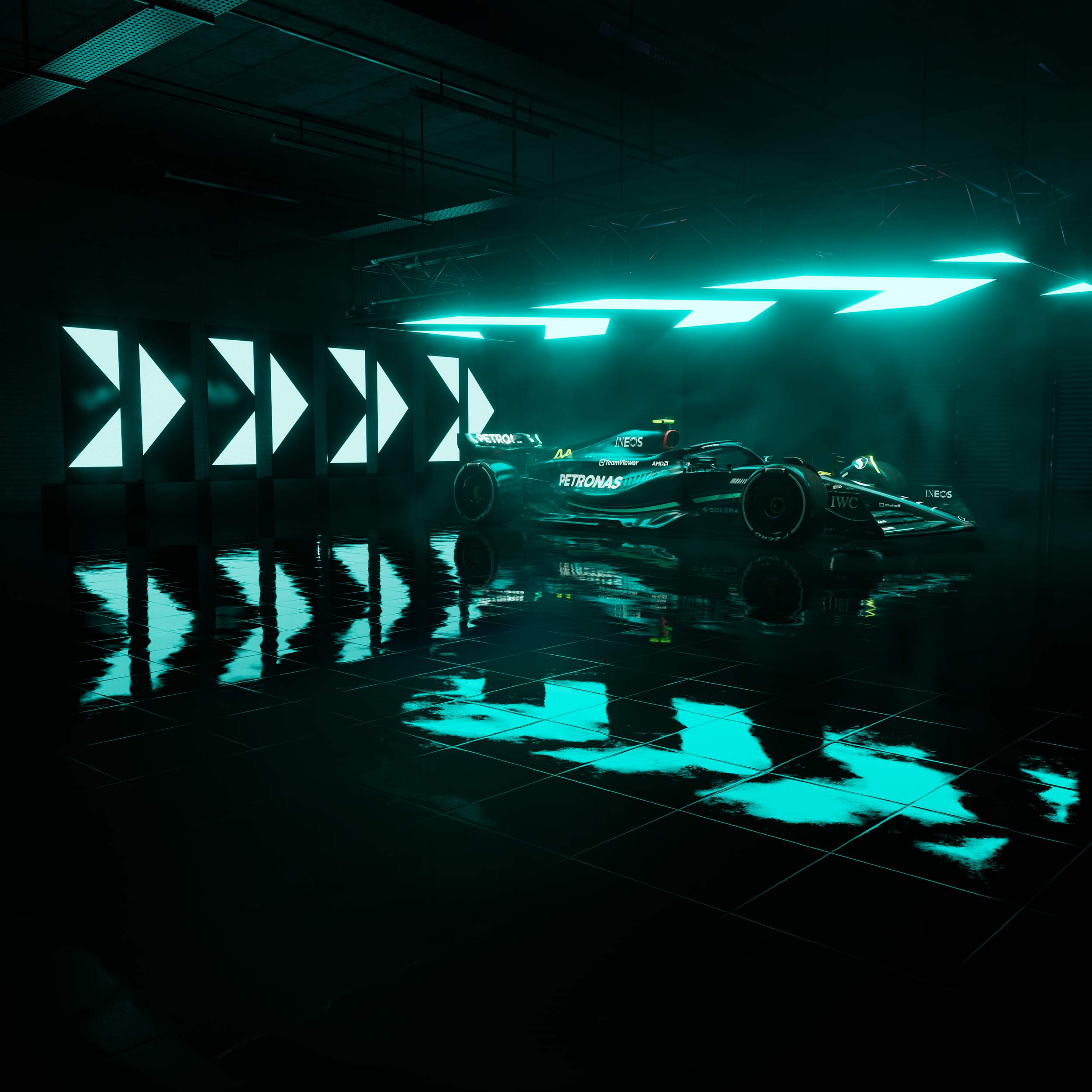 Mercedes AMG Petronas W14 Formula 1 race car