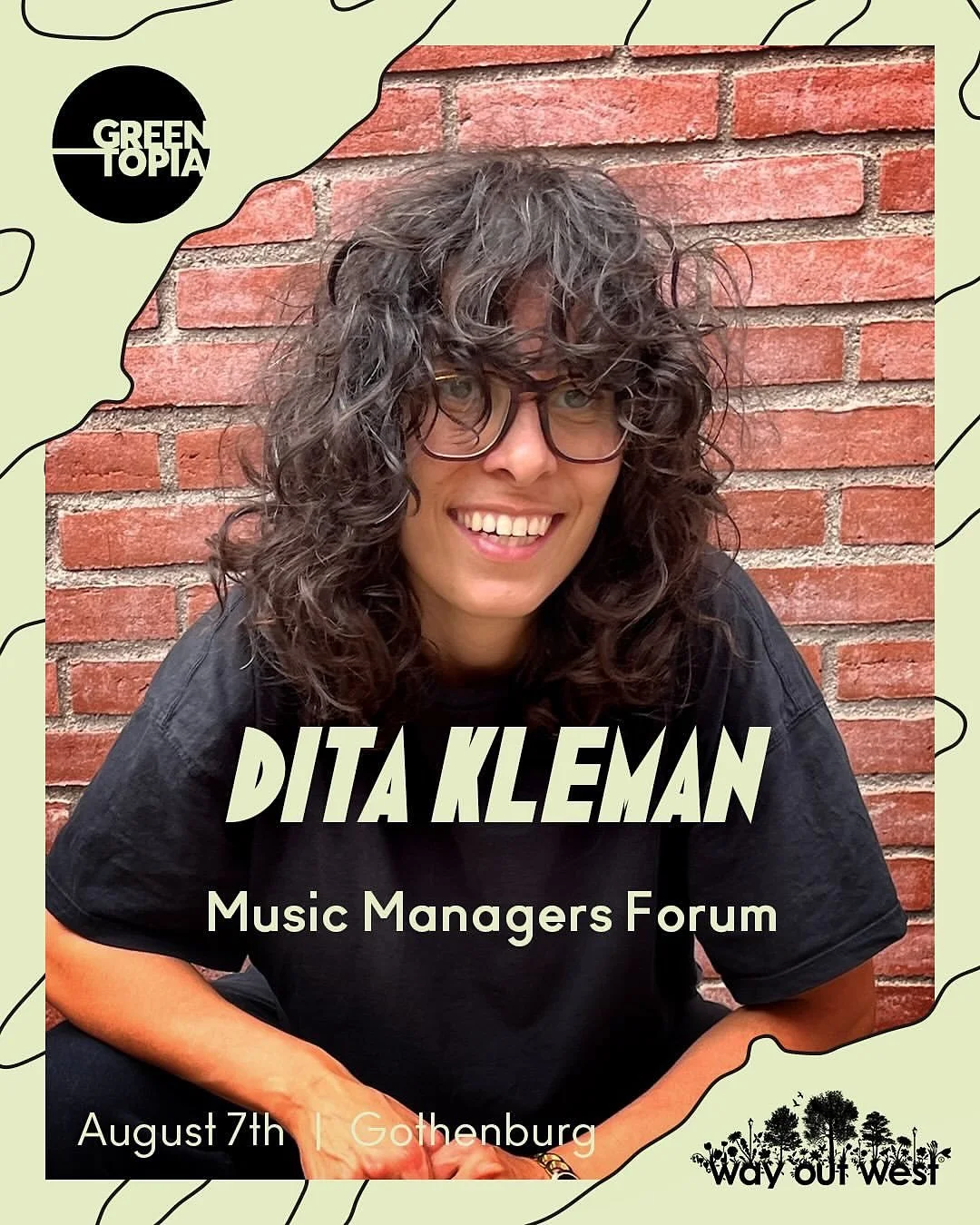 Missa inte styrelseledamot f&ouml;r MMF Sweden @ditakleman som deltar p&aring; GREENTOPIA under Way Out West den 7 augusti 📣&nbsp;| Repost from @svensklive @livegreen.se 

I en tid där offentligheten snabbt belönar, dömer och exploaterar åsikter