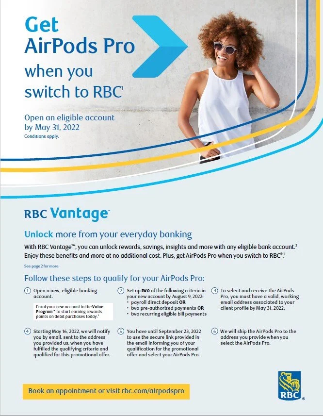 Get AirPods Pro when you switch to RBC