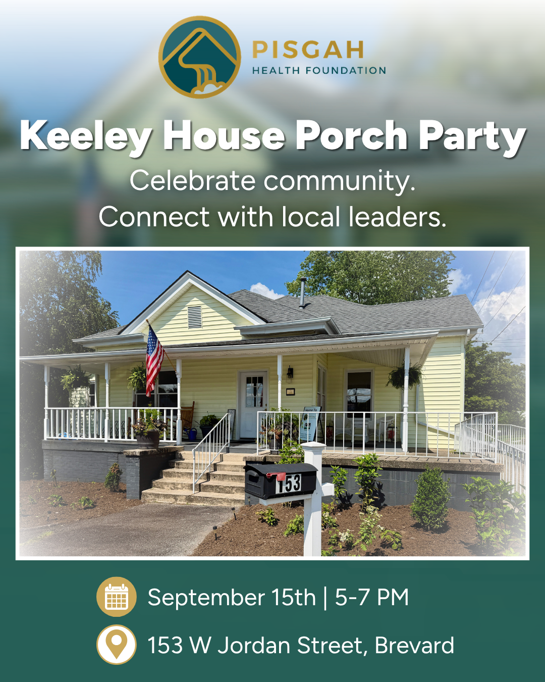Join Us for a Porch Party at Keeley House!