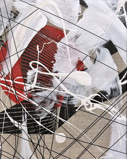 Velocity Study #4, 2026. Original acrylic painting on linen. 15x12"