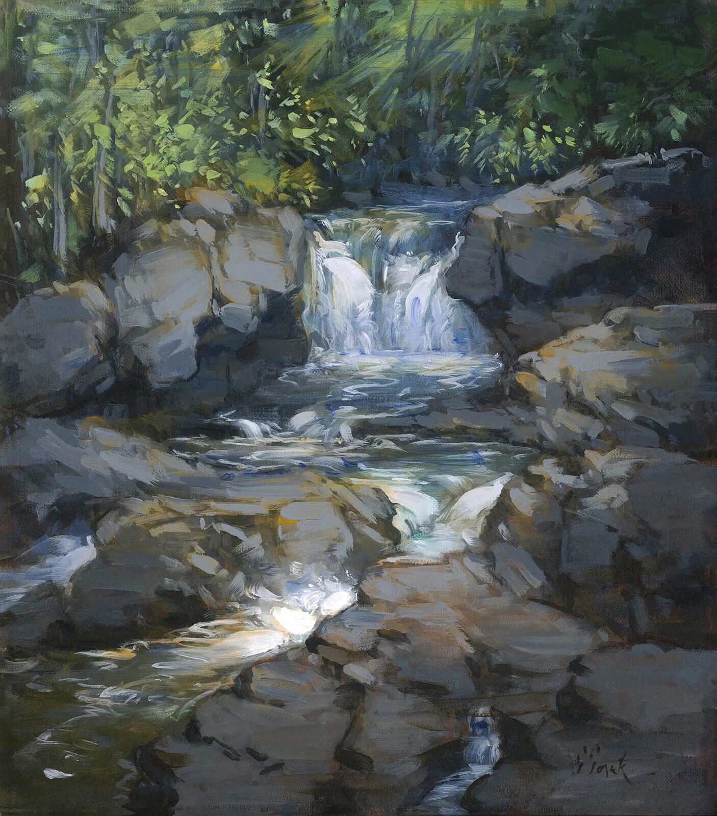 "Spring Runoff" by Thomas Torak, 16"x14", Oil on Linen