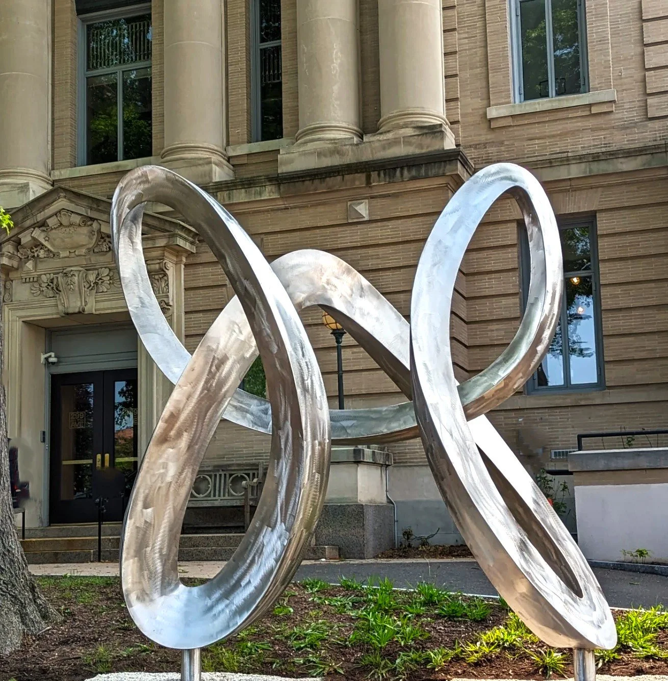 "Entanglement", Stainless steel, 94" tall x 92" wide x 47"
