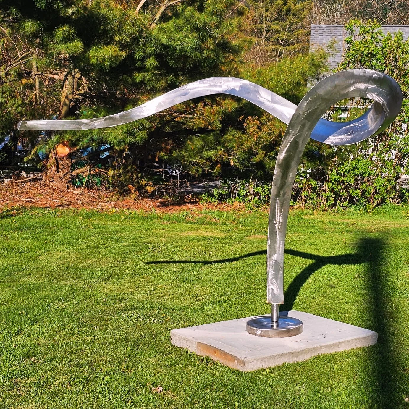 "Sea Breeze", Stainless steel, 66"x96"x24" mounted on a bearing,  fabricated from marine-grade stainless steel