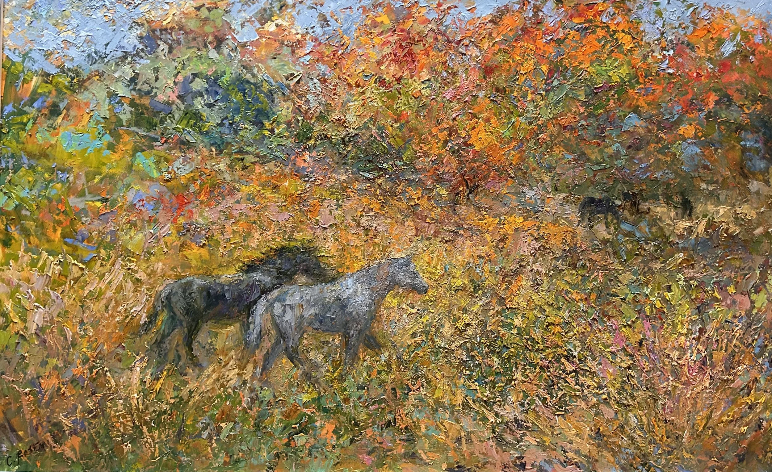 "Heading Out’" by Cynthia Rosen, 30" x 48", original oil