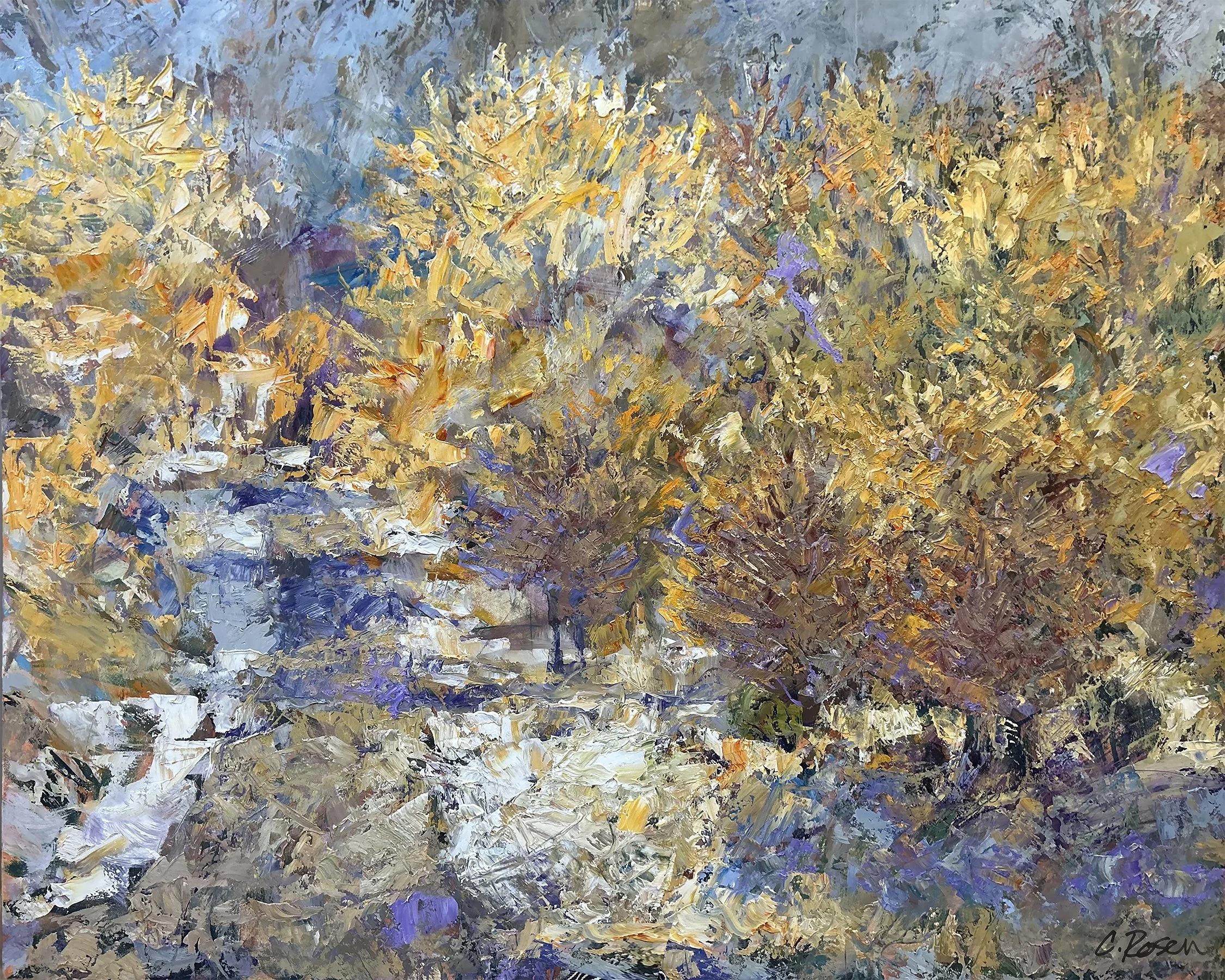 "An Autumn Snow" by Cynthia Rosen, 24" x 30", original oil