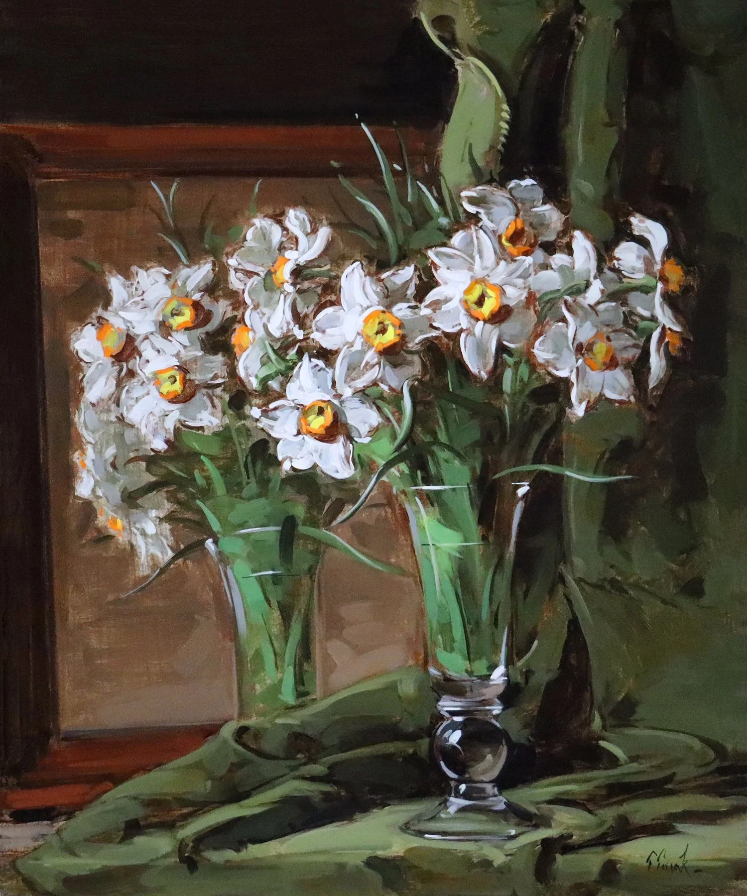 "Narcissus" by Thomas Torak, 24" x 20", Oil on Linen