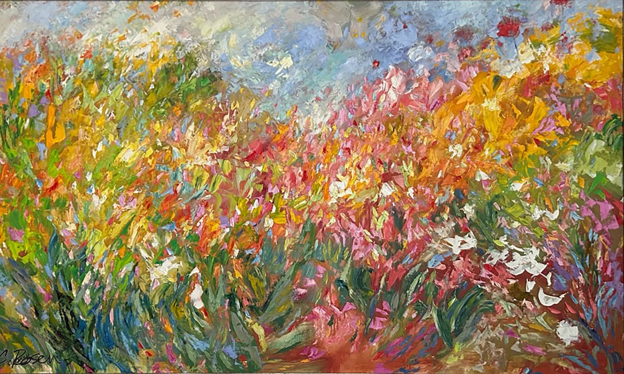 "Waltz in a Summer Field" by Cynthia Rosen, 36" x 60", original oil