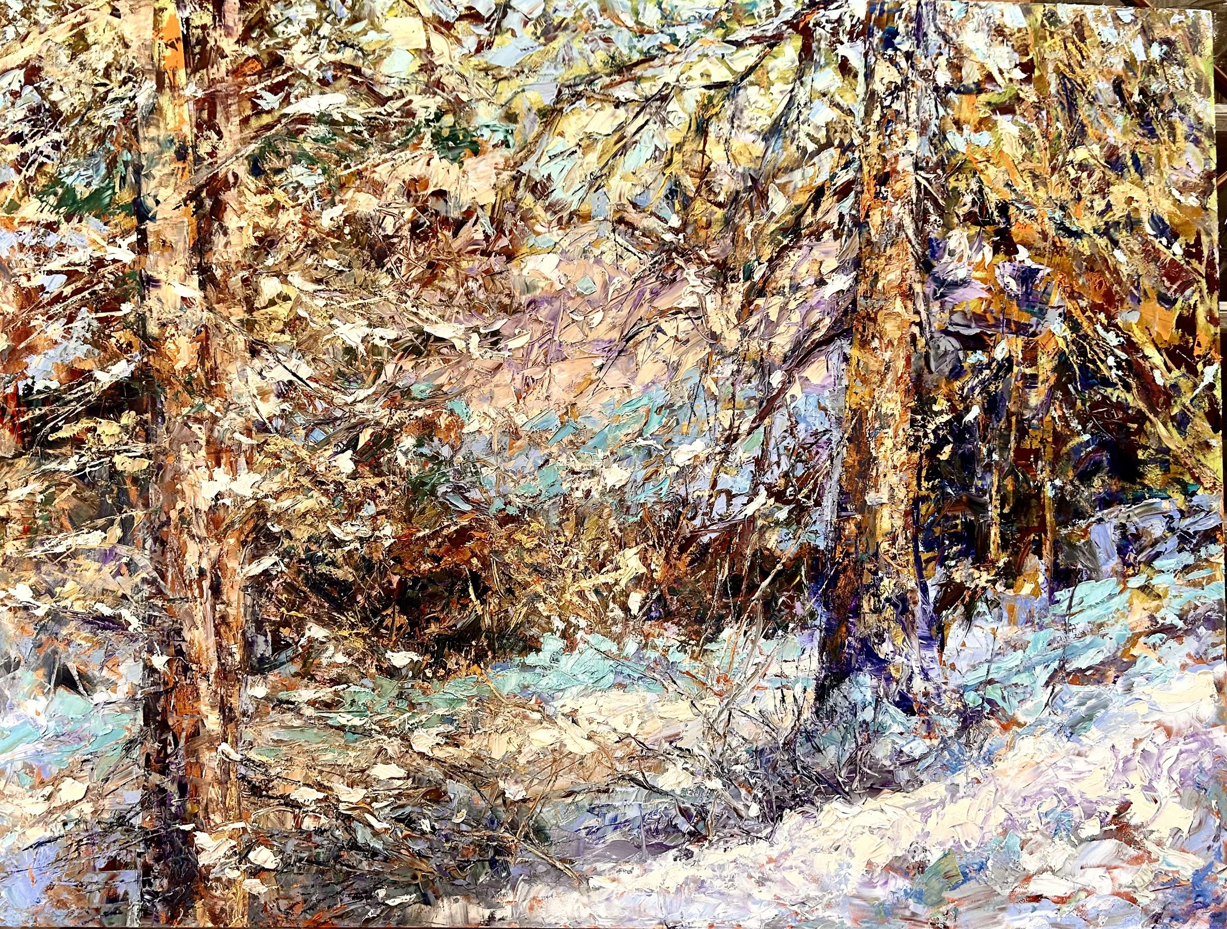 "Snowdrops" by Cynthia Rosen, 36" x 48", original oil