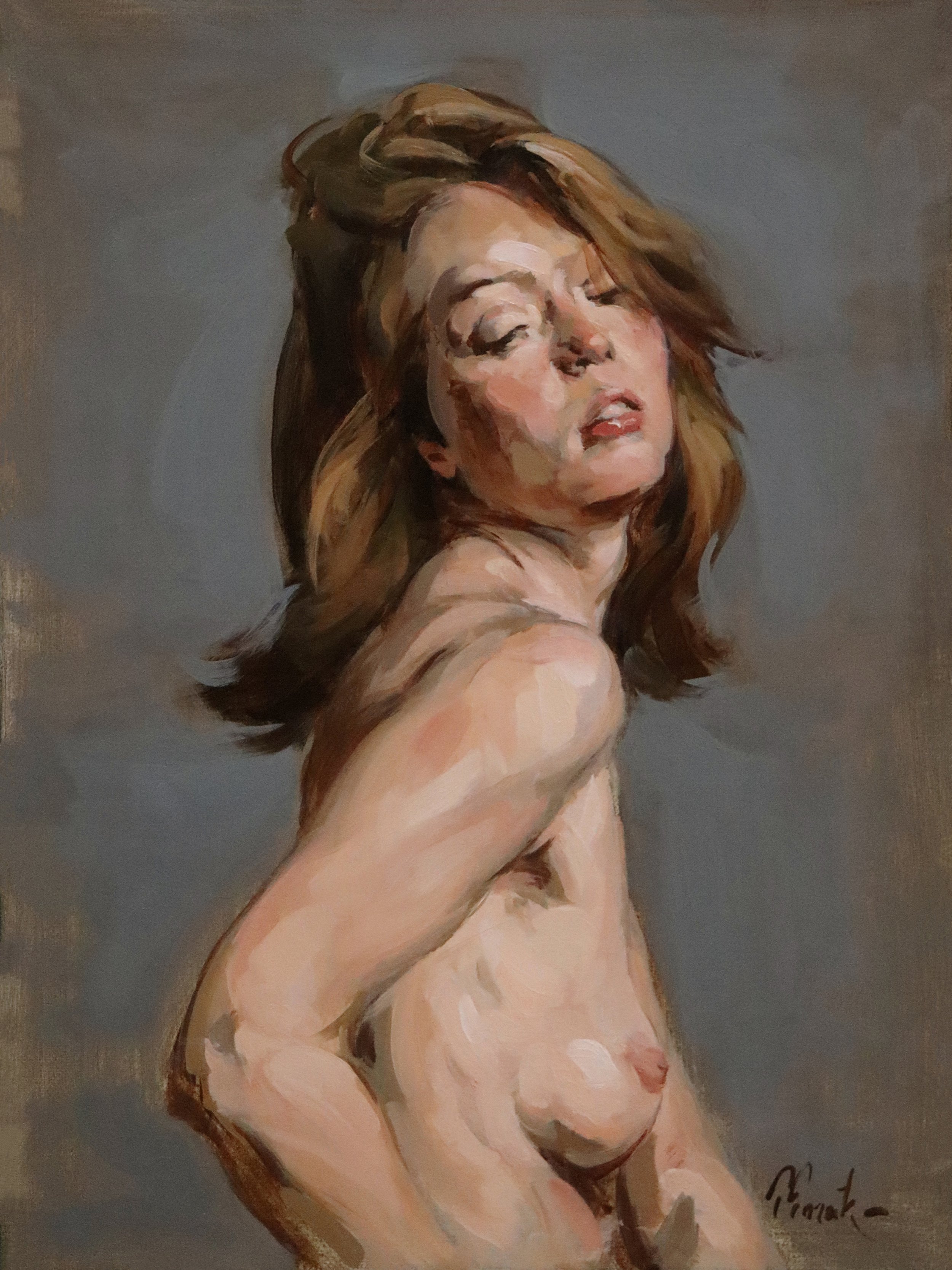"Enigmatic Nude" by Thomas Torak, 16" x 12", Oil on Linen