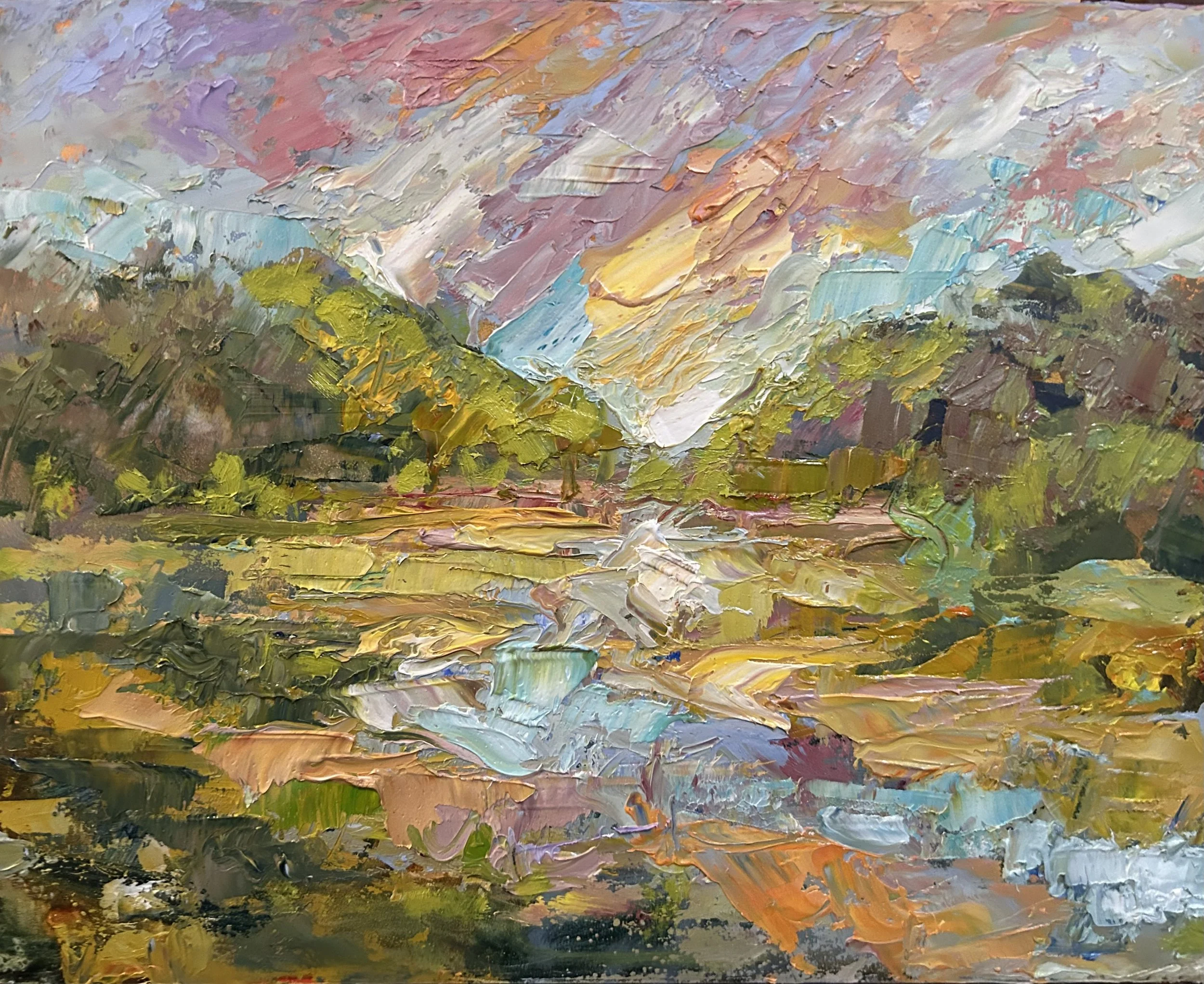 "The Warmth of Spring" by Cynthia Rosen, 8" x 10", original oil