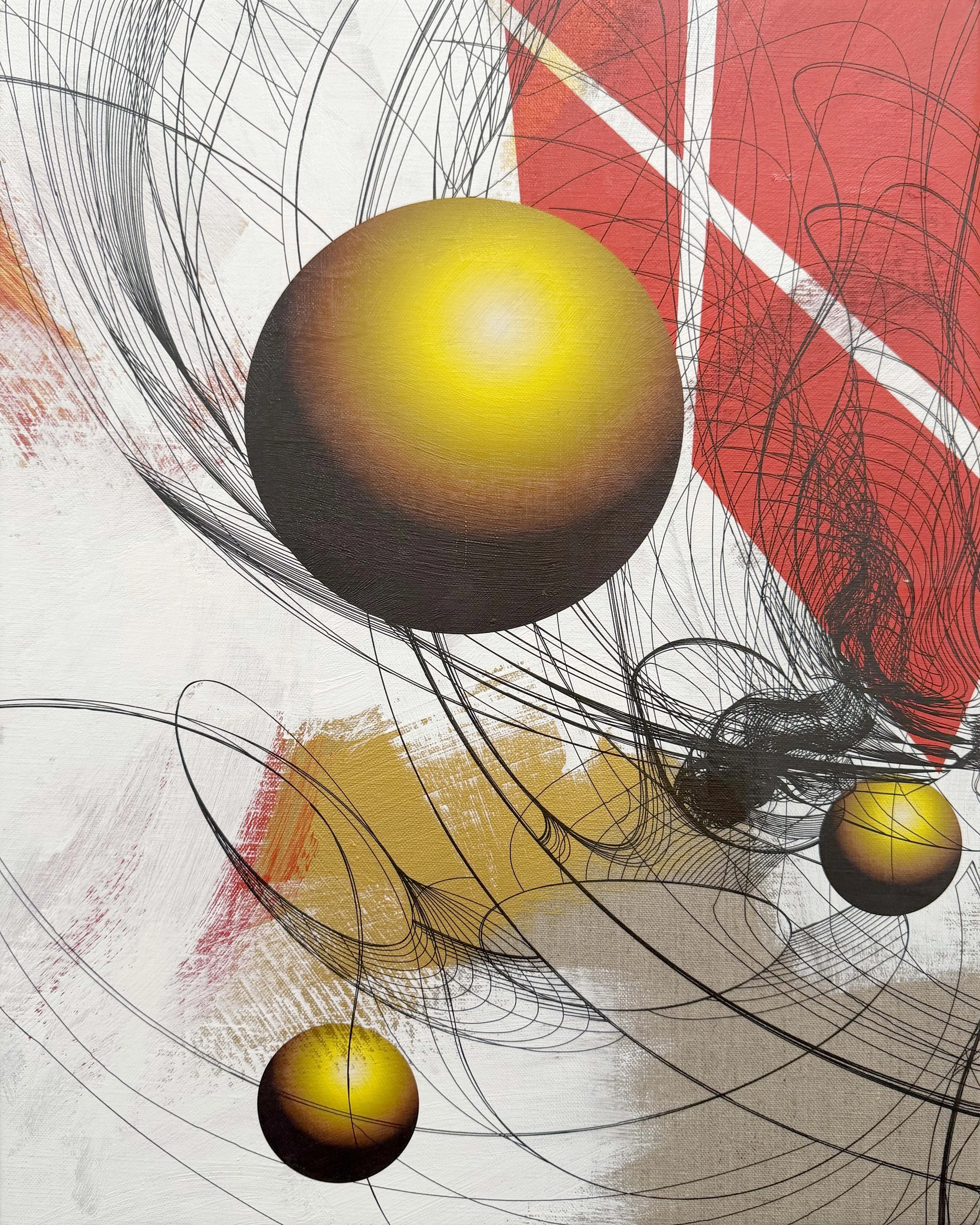 Lariat, 2026. Acrylic and archival inkjet on linen. 20" x 16"